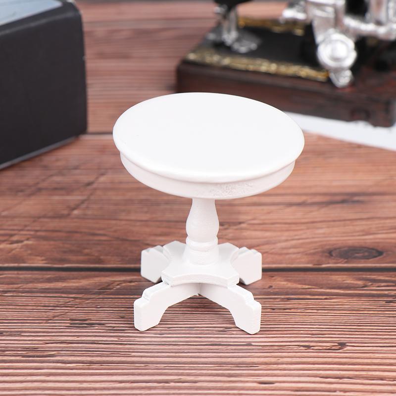 1/12 кукольный домик сад/комната декор деревянный миниатюрный круглый журнальный столик детские игрушки