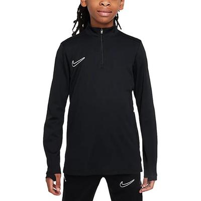 Детский быстросохнущий дышащий свитер Academy Dri-Fit с длинным рукавом, черный, белый HJ3721-010