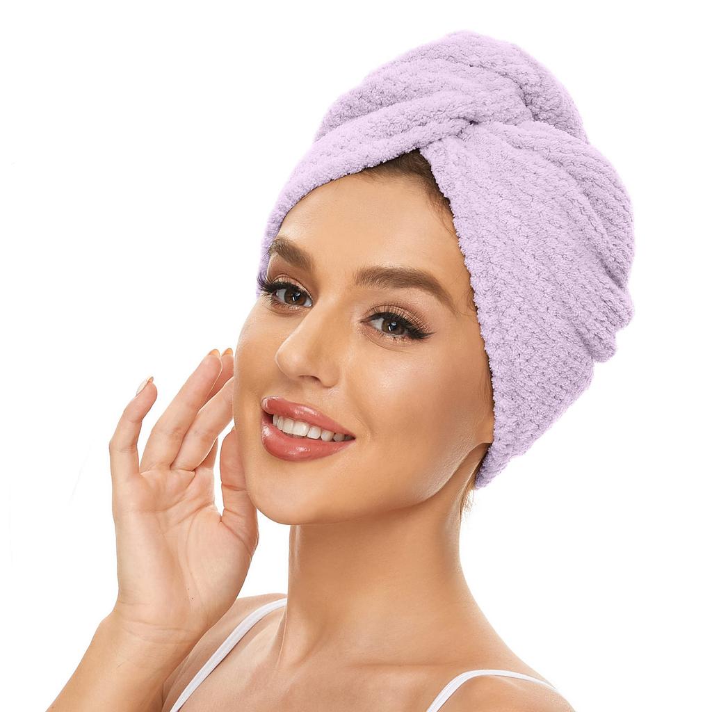 Ultra Soft Microfiber Towel - Fast Drying, Super Absorbent Wrap for Women & Girls, Gentle Care for Curly or Damaged Hair, Solid Bathroom Accessory
