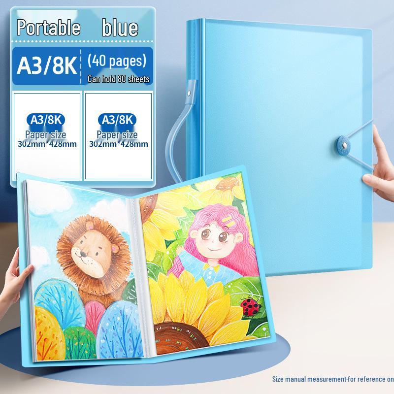 A2 Art Album Storage Book for Children's 4K Sketches, Drawings & Certificates