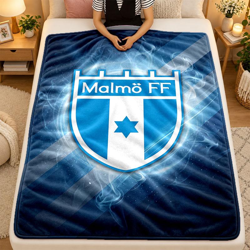 Фланелевое одеяло Malmö FF Теплое мягкое плед для использования дома на диване кровати гостиной