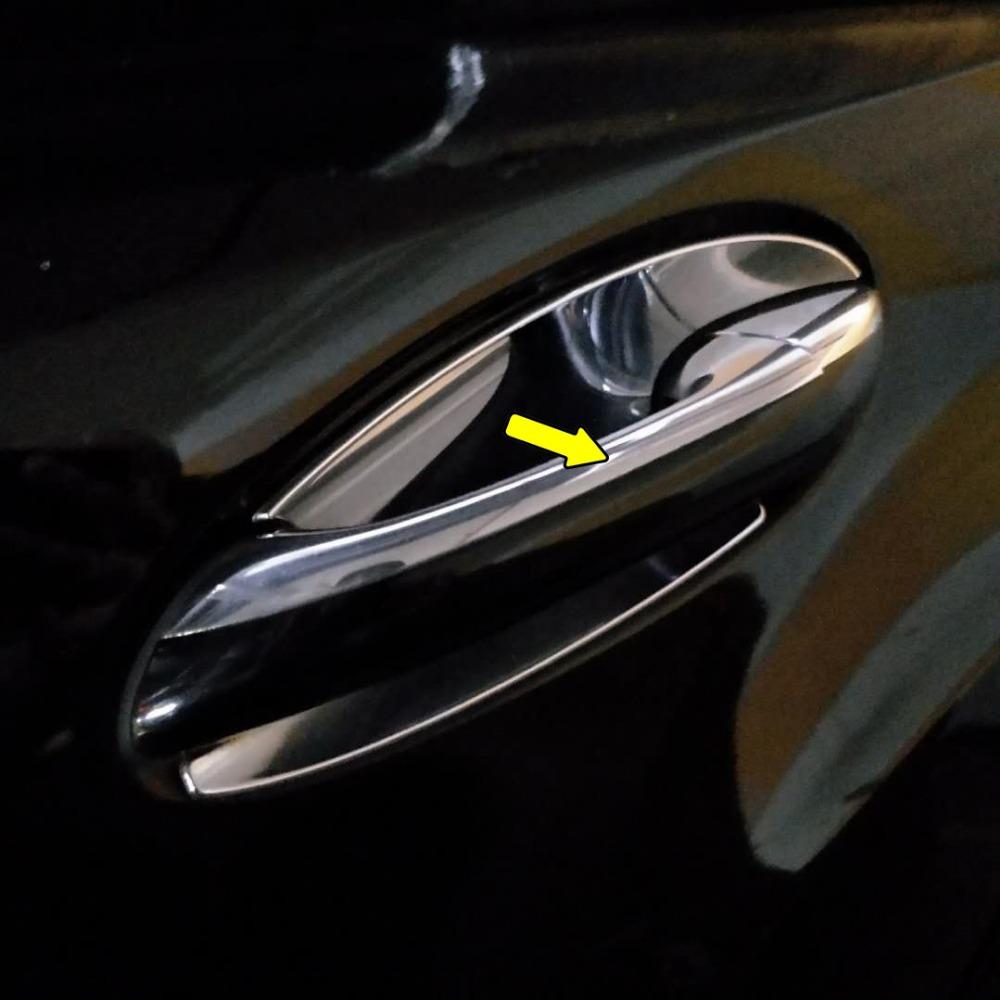 ABS Хром Серебристая дверная ручка Накладка Наклейка Автомобильные аксессуары для Mercedes Benz C class W203