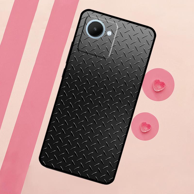 Металлический чехол с узором из стали и железа для Realme C53 C55 C35 C33 C31 C30 C25s C21Y C15 C11 GT Neo 5 3T 2T 9 10 11 Pro Plus