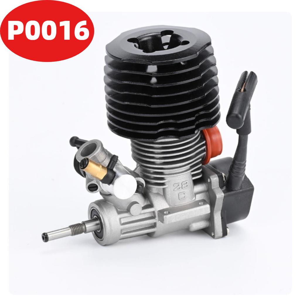 P0016 SH28 4.57CC Methanol Car Engine 1/8 Scale Metal Engine Rear Exhaust Smoke Pull Start Remote Control Car Engine Model Toy