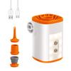 Portable Wireless Electric   Pump with Light 3600mAh USB Rechargeable     Pump Quick Fill Inflator Deflator  with 4 Nozzles for Inflatables Sle