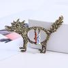Ретро полый волк Красная Шапочка Брошь Ювелирные изделия с булавкой на воротнике?Декор Одежды
