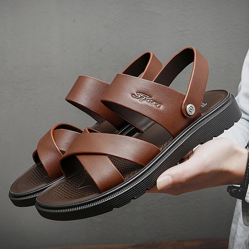 Модные мужские сандалии для отдыха на открытом воздухе, модные дышащие летние туфли, классические мужские мягкие сандалии, кроссовки, модная мужская пляжная обувь