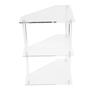 Acrylic Corner Side Table Small 3 Tier Triangular End Table for Living Room Bedroom Study Arrangement