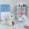 Marine Animal Seal Pendant Stuffed Toy Whale Plush Keychain Dolphin Keychain  Kids Gift