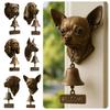 Resin+Metal Dog-Shaped Chime Bell Wall Mount Dinner Bell Retro Entry Wall Decor Farmhouse