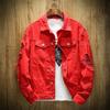 Осенняя мужская джинсовая куртка с японской плиткой и рваной вышивкой, мужская джинсовая куртка большого размера