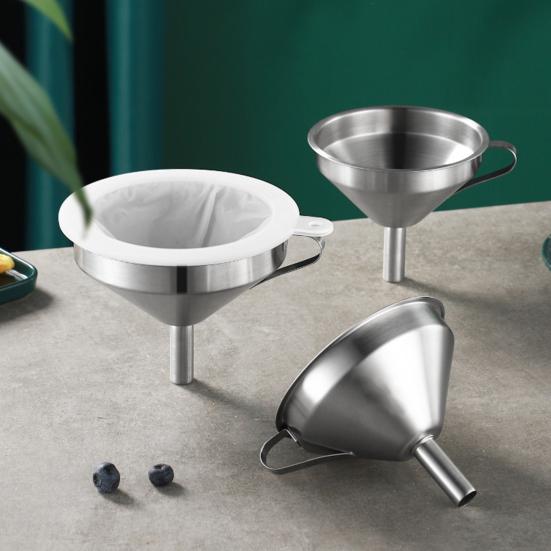 4 шт. воронка из нержавеющей стали с ручкой 200 мелкоячеистый фильтр щетка для чистки жидкого масла воронка для варенья сито кухонные принадлежности