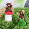 Садовая фигурка шотландской коровы из смолы, шотландская корова на грибе/улитке/лягушке, статуэтка для патио, балкона, лужайки, двора