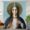 Тюль для спальни, христианская Дева Мария, занавеска для гостиной, затемняющие шторы, 2 шт., шторы для домашнего интерьера, жалюзи, перегородка