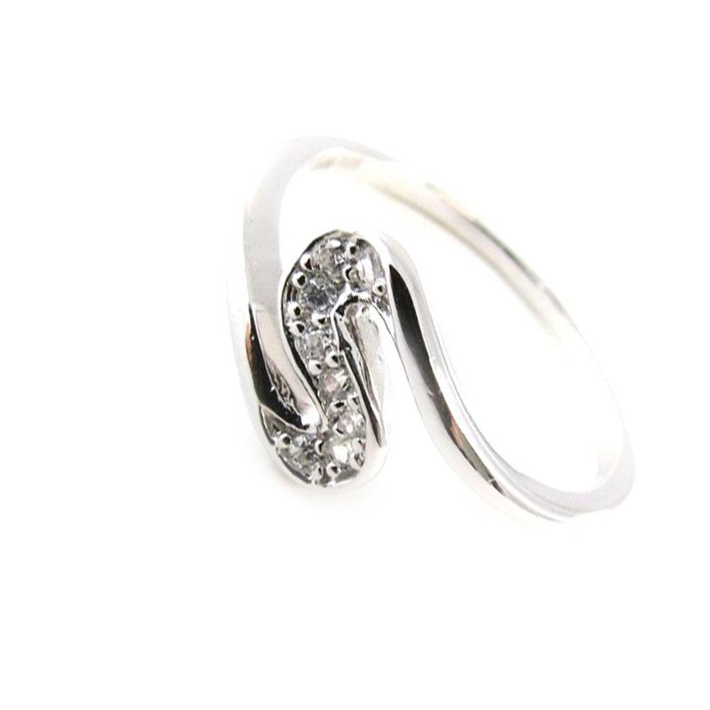 Белое серебряное кольцо 'Goddess'