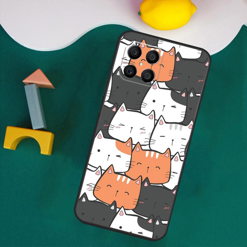 Милый Чехол С Рисунком Кота Котенка Для Honor 200 Pro 50 70 90 X9a X8a X8 X9 X8b X9c X9b Honor Magic 7 Lite 5 6 Pro Чехол