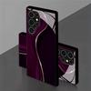 Фиолетовые полоски стеклянный чехол для телефона для Samsung Galaxy S26 S25 S24 S22 S23 Ultra S21 S20 Plus 5G Матовый Нескользящий Полное покрытие