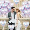 Colorful Heart 18-Inch Foil Balloon Set - 6 Pieces for Weddings & Parties