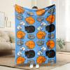 Cozy Cat Pattern Fleece Blanket - Soft Breathable Polyester, High-Definition Digital Print with Playful Sleeping Cats in