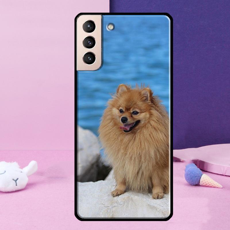 Pomeranian Dog Phone Case For Samsung Galaxy S24 Ultra S25 Ultra S9 S10 S20 S21 S22 Plus S23 S24 FE Cover