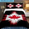Canada Day Celebration 3PCS Bedding set,Ideal for 1pc Duvet Cover And 2pcs Pillowcases Perfect for Fan gift,Ideal for Bedroom, Dormitory