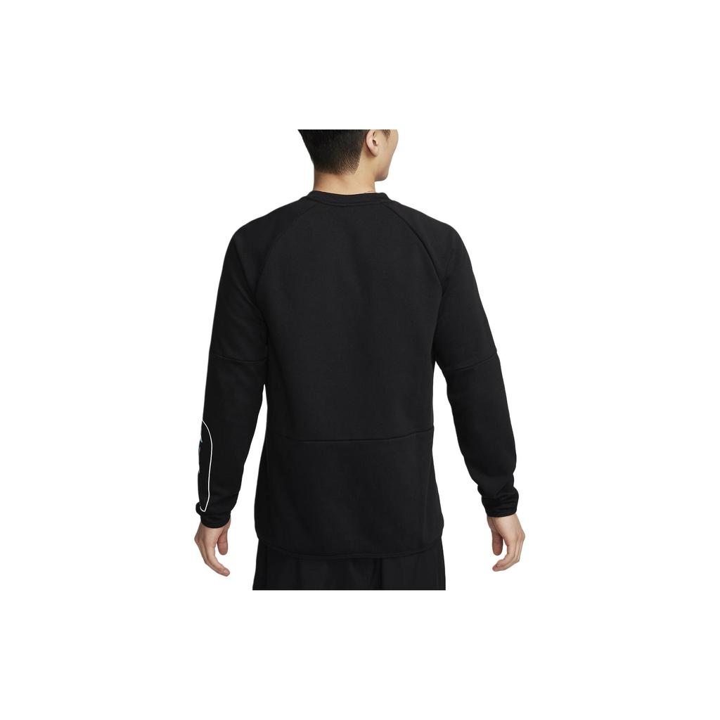 Nike Толстовка с круглым вырезом и надписью Letter, повседневный свитер с длинным рукавом, американская толстовка, мужская толстовка, черная FN3290-010