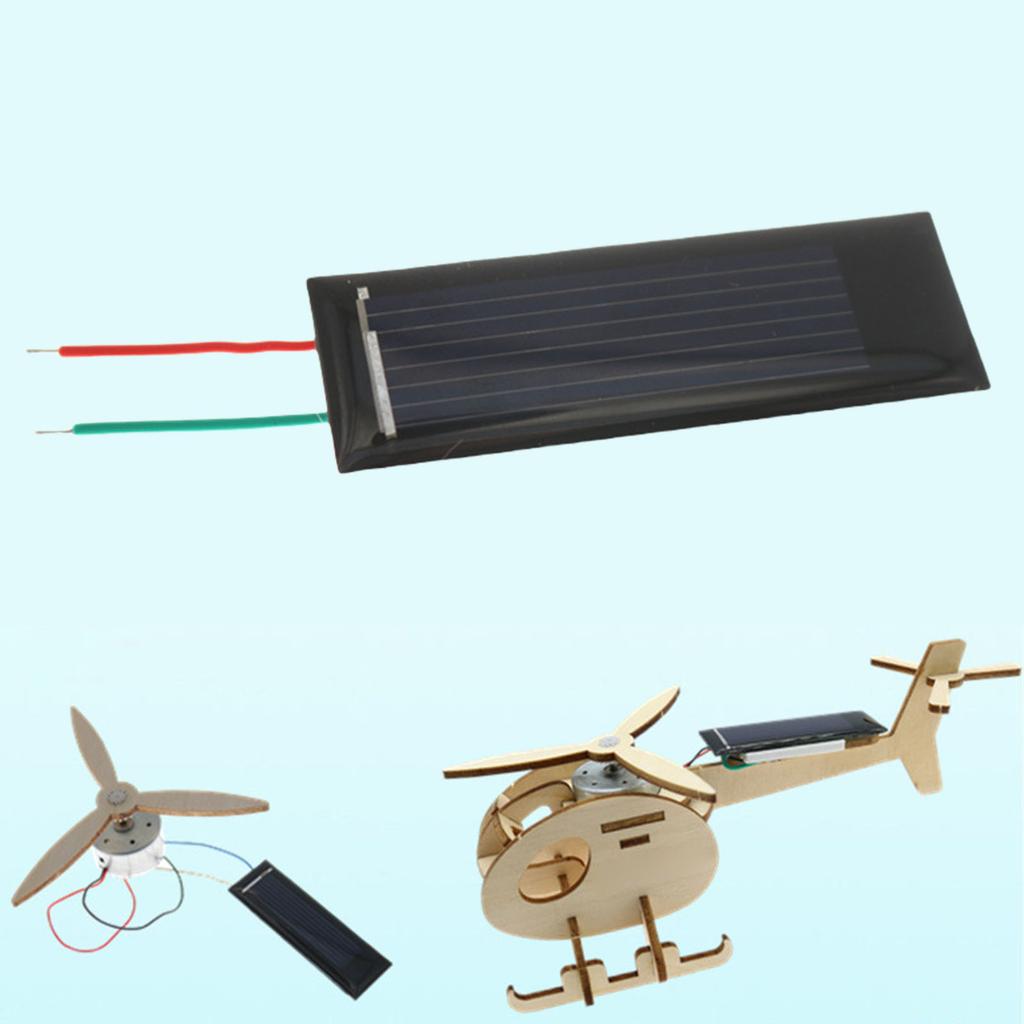 0.5V 130MA Solar Panel with Wire Dripping Glues Plate Solar Epoxy Panel Polysilicon Board Solar Systems Module Enduring