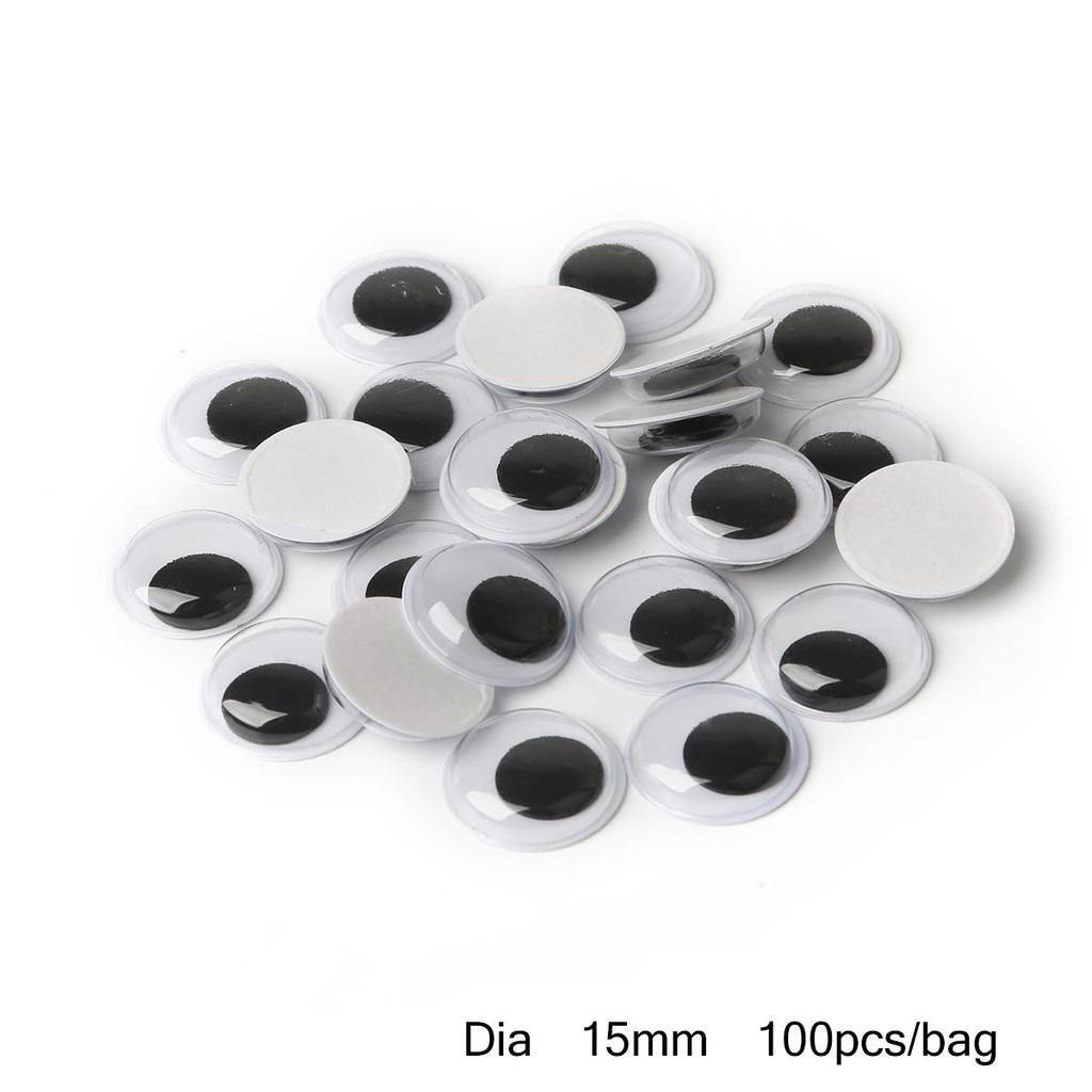 5-24 мм, черно-белые глаза, самоклеящиеся детские куклы ручной работы, аксессуары для игрушек, декор для шитья, принадлежности для рукоделия, скрапбукинга
