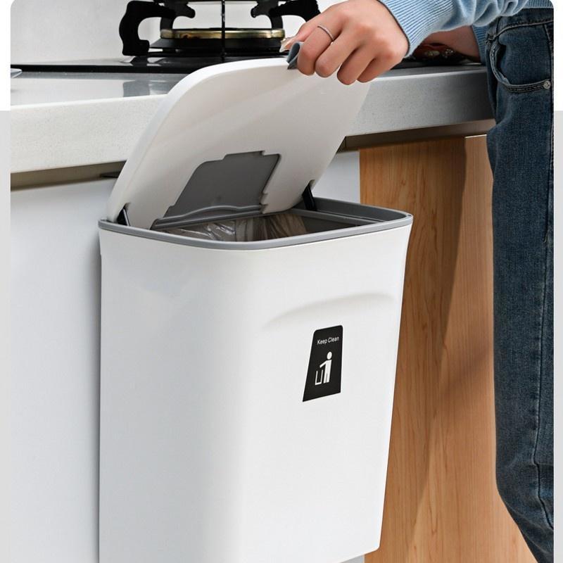 7л/9л настенный мусорный бак с крышкой, мусорное ведро, кухонный шкаф, дверная подвесная корзина для мусора, мусорная корзина для автомобиля, мусорная корзина