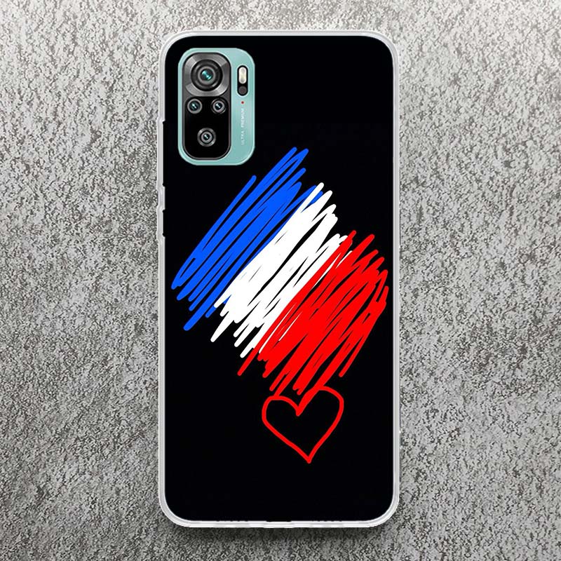 Мягкий чехол с принтом флага Франции для Xiaomi Redmi Note 14 13 12S 11S Чехол для телефона 10 Pro Plus 11E 11T 12 11 10S 5G Мягкий чехол для
