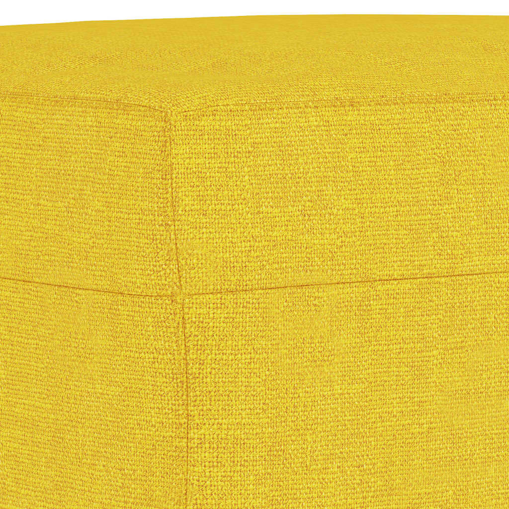Vidaxl Podnóżek, Jasnożółty, 70X55X41 Cm, Tapicerowany Tkaniną