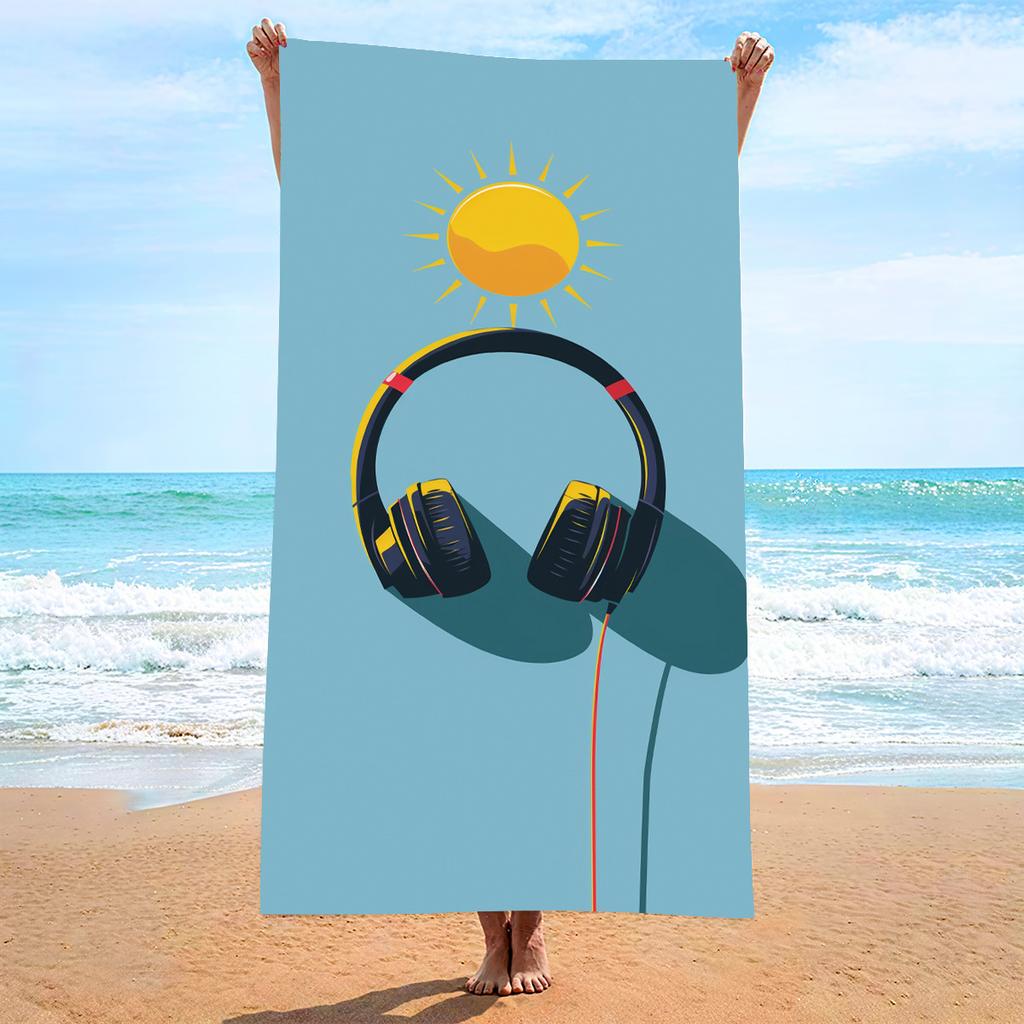 Locomotive Enthusiasts Sports Towels Quick-drying Double-sided Velvet Beach Towels Printed Bath Towels