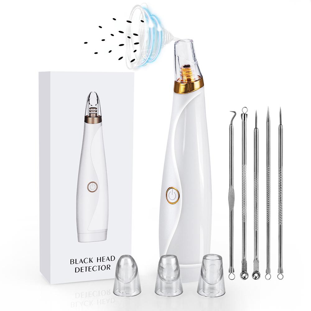 Electric Facial Pore Cleaner Acne Blackhead Removal Extractor Machine USB Rechargeable Skin Cleaner Beauty Tool Kit
