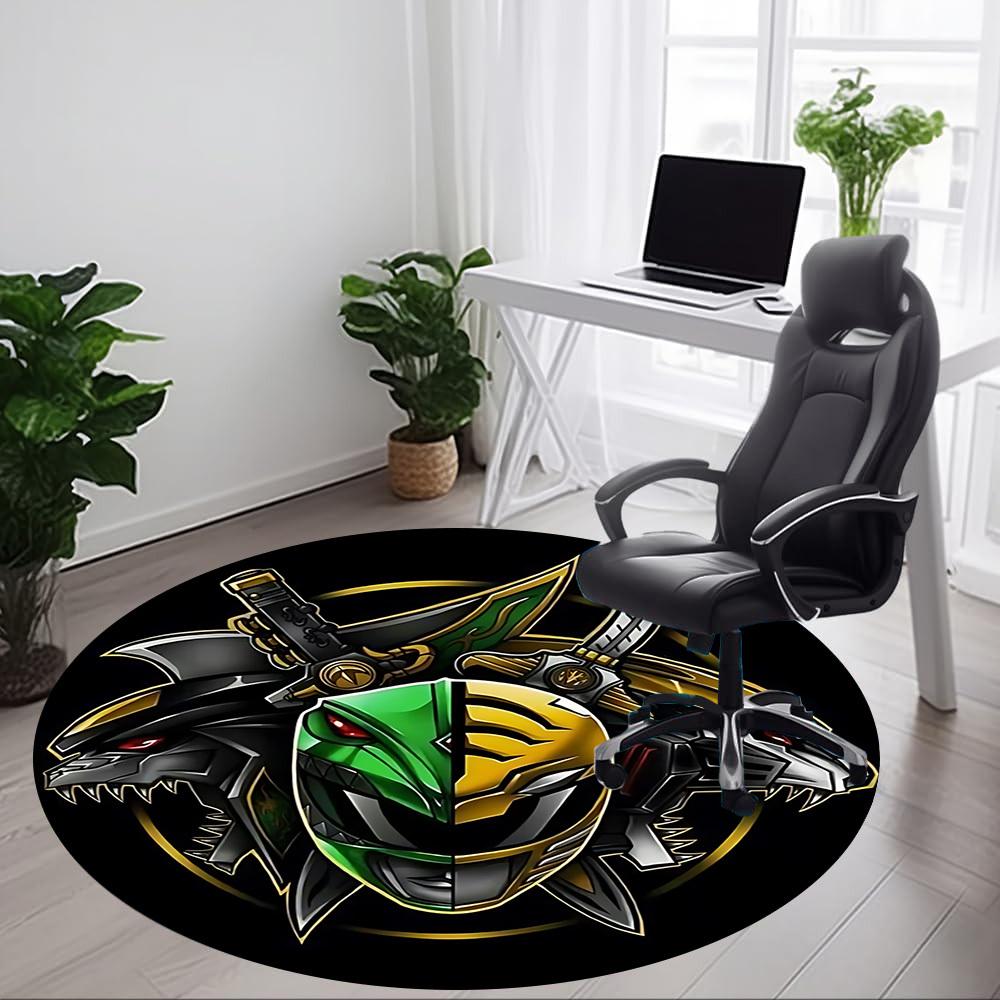 1 шт. Круглый коврик Power Rangers для офиса, нескользящий, мягкий и прочный офисный коврик для декора интерьера, идеально подходит для офиса yy250915028