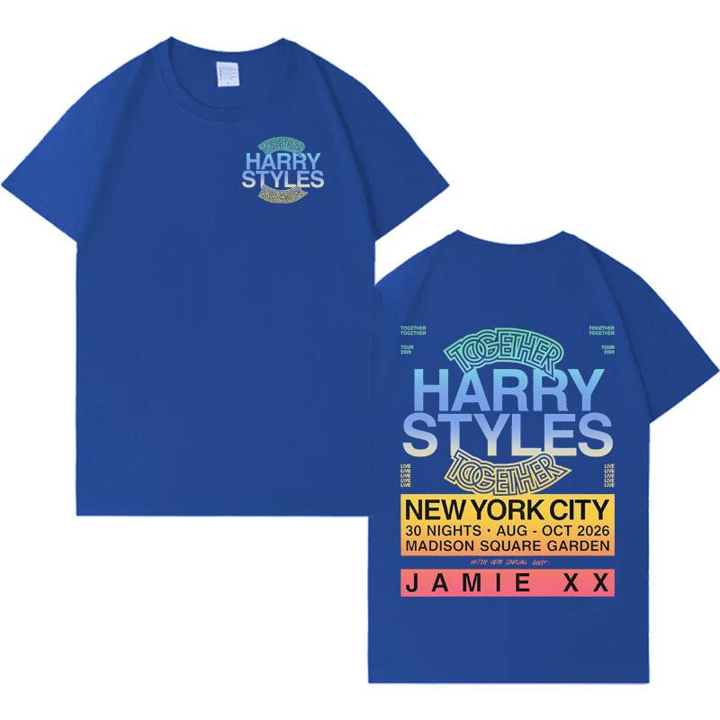 Singer HarryStyle Trendy Album Together Tour Tshirts Aesthetic Pop T Shirt Mens Women Harajuku Loose Oversized Casual T Shrits
