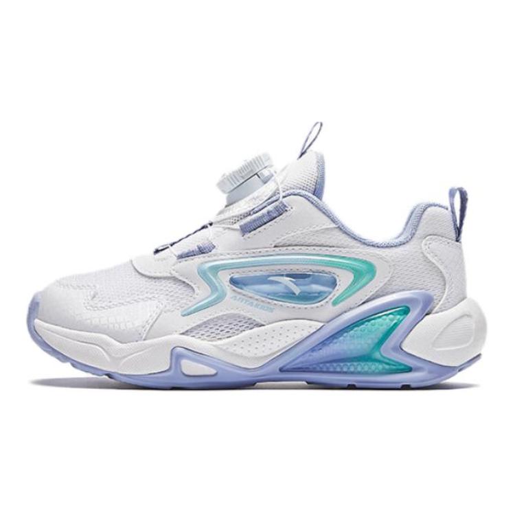 Anta Kids Fabric Synthetic Leather Trendy Comfortable Non-Slip Wear-Resistant Casual Shoes Kids Casual Shoes White Blue A22439904-2