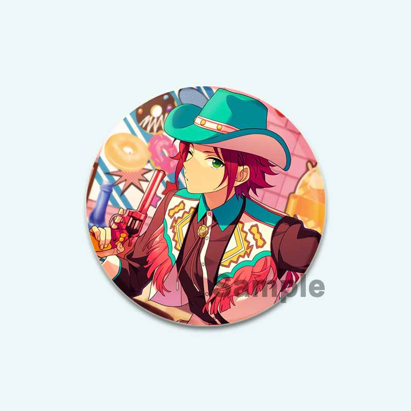 32/44/58mm Anime Collection Ensemble Stars Tinplate Pin Round Cartoon Snap-in Brooches for Backpack Accessories Badge Handmade Decoration