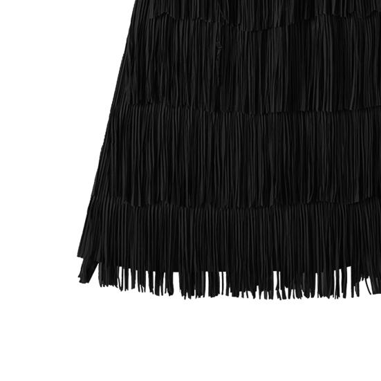 Женская юбка-миди с эластичной резинкой на талии, трапециевидная юбка средней длины с бахромой, однотонная юбка для отдыха, пляжа, путешествий, одежда