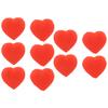 10 PCS Tennis Racket Vibration Dampener Heart Shape Silicone Tennis Shock Absorber Red