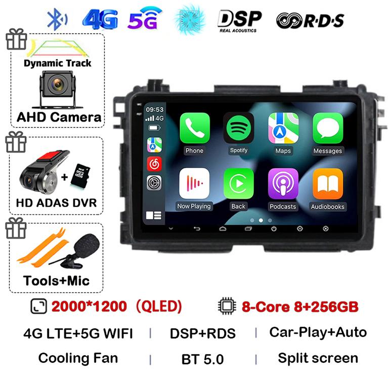 Android 14 Carplay Auto Car Radio For Honda HR-V HRV XRV Vezel 2013 - 2019 2Din GPS Multimedia Video Player Stereo 360 Camera 4G