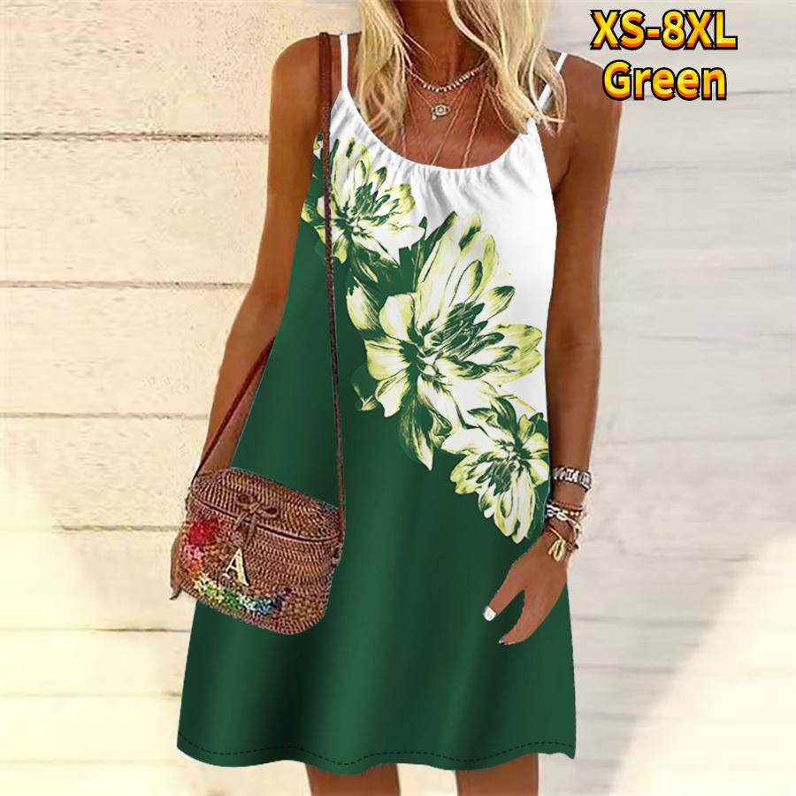 Женское мини-платье с цветочным принтом и цветком розы, вечернее платье без рукавов, летнее пляжное платье, сарафан