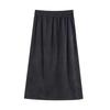 Mid-Length Women's Bodycon Midi Skirt with Back Slit - 2024 Korean A-Line Fashion.