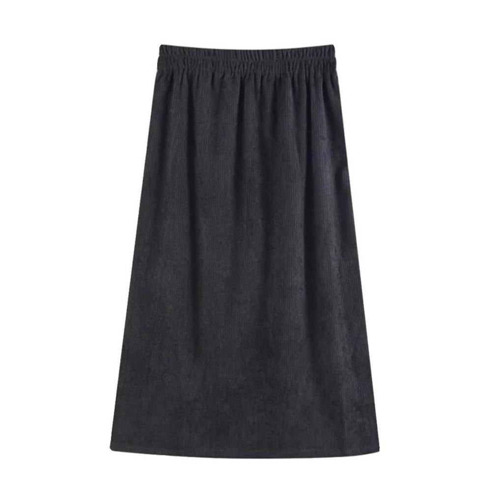 Mid-Length Women's Bodycon Midi Skirt with Back Slit - 2024 Korean A-Line Fashion.