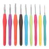 9Pcs Crochet Hooks 2mm‑6mm Ergonomic TPR Soft Handle Aluminum Hooks Needles for Arthritic Hands