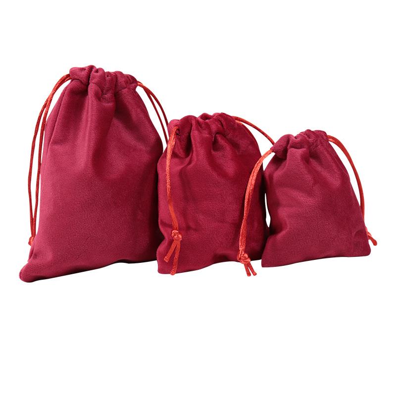 Velvet Drawstring Jewelry Bag - Earphones, Accessories, Dustproof, Storage Solution