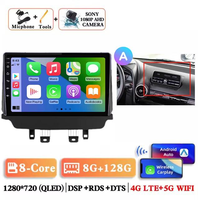 Android 14 Carplay Автомагнитола для Mazda CX-3 CX3 Mazda 2 DK 2014 - 2017 2018 2019 2020 2021 Мультимедийный проигрыватель Стерео 4G DSP