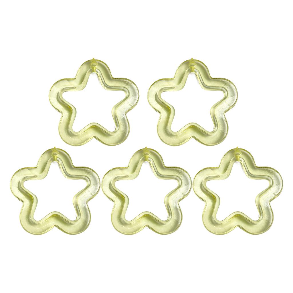 5 шт. акриловая полая подвеска в виде цветка, разноцветная подвеска в виде звезды для DIY серег, ожерелий, браслетов, фурнитура для изготовления ювелирных изделий, рукоделие