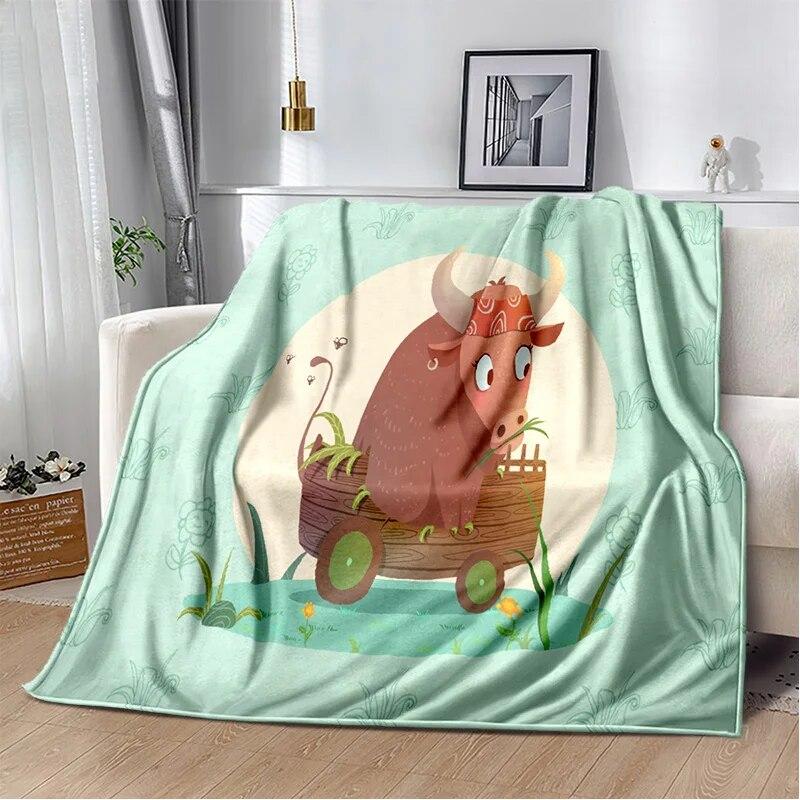 Двенадцать китайских знаков зодиака с узором Манта, чехол для дивана-кровати, мягкое одеяло, плед, мягкие теплые фланелевые одеяла, вентиляторы Gif