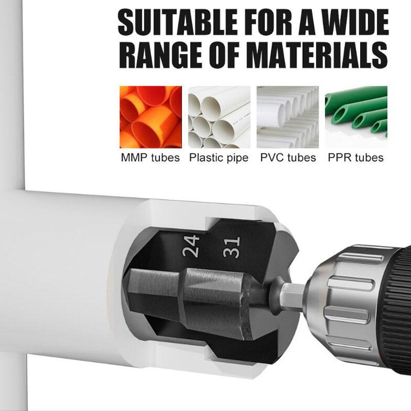 1-3 шт. PPR подъемное вольфрамовое стальное ступенчатое сверло с шестигранным хвостовиком инструмент для соединения водопроводных труб 20/25/32 мм полностью открытый процесс