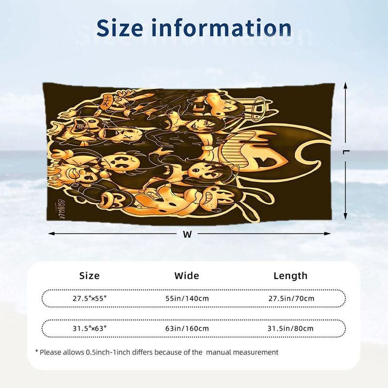 Large Beach Towel Quick Dry Absorbent Towel For Beach IndoorBendy and the Ink Machine